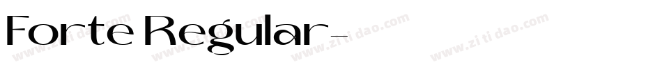 Forte Regular字体转换